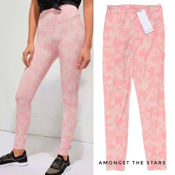 All Fenix Blush Pink Tie Dye 7/8 Ankle Leggings - Picture 1 of 9